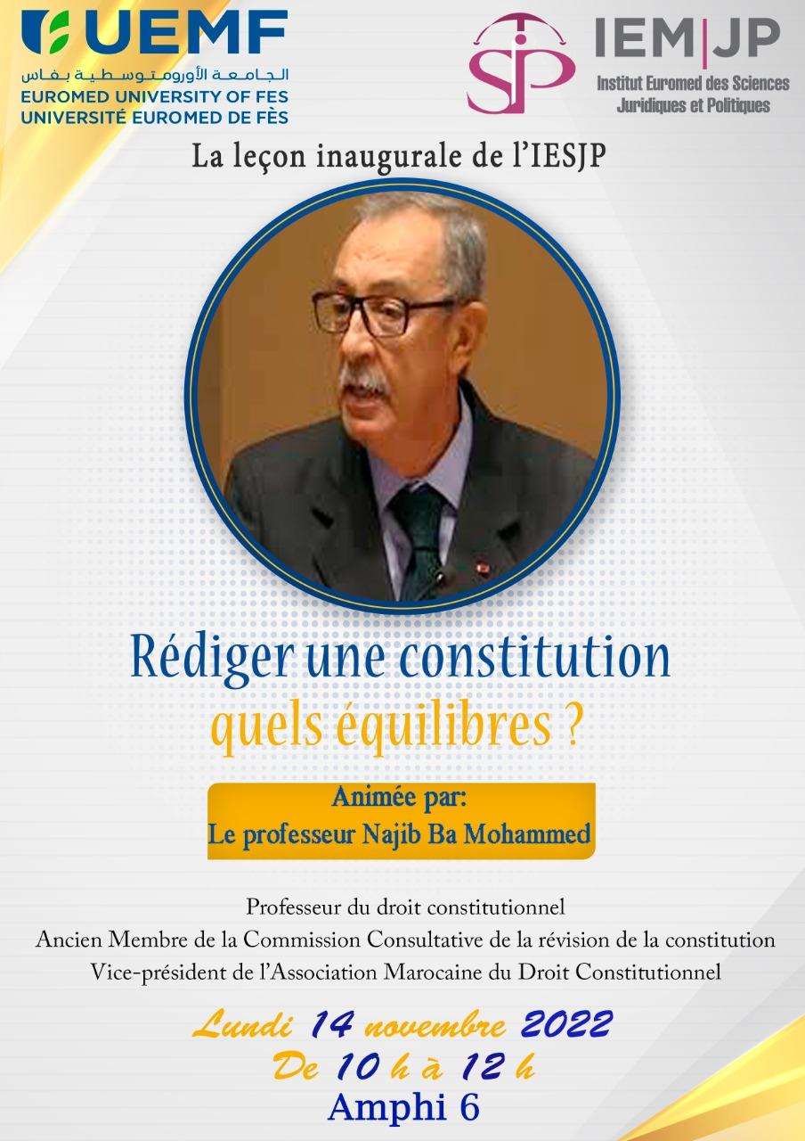 Najib Ba Mohammed leçon inaugurale UEMF